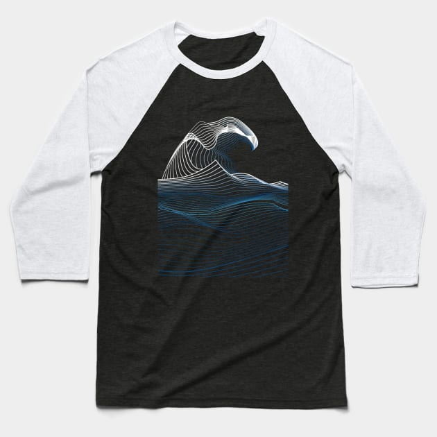 Dramabite The minimal wave off Kanagawa Baseball T-Shirt by dramabite